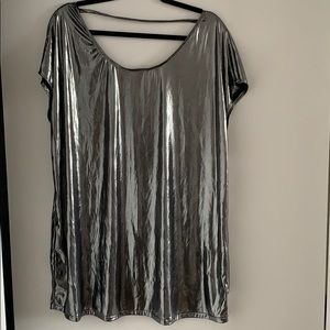 Metallic tunic dress